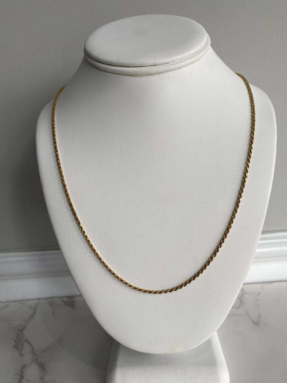 14K Yellow Gold Rope Chain Necklace 4.75mm