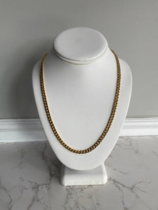 10K Yellow Gold Cuban Link Chain Necklace  5.5mm